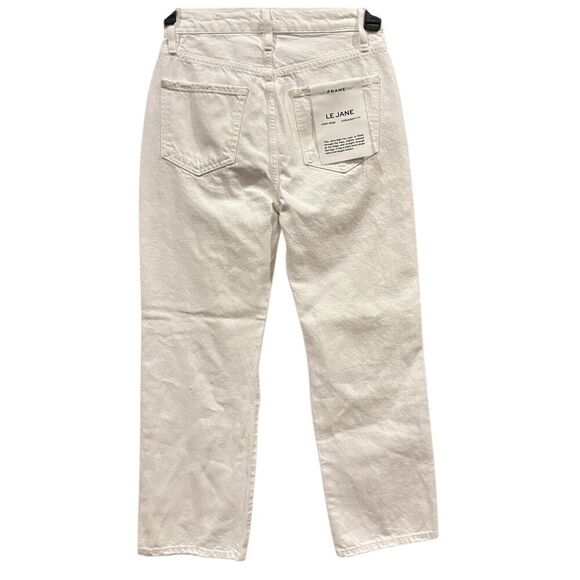 Frame Le Jane High Rise Straight Fit Jean in Cream NWT Size 24 - Picture 4 of 8